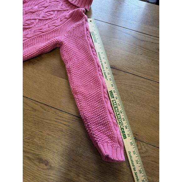 Lauren Ralph Lauren Pink Cable Knit Turtleneck Sweater - Picture 6 of 11